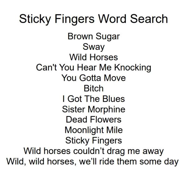 Sticky Fingers (2024) Sold