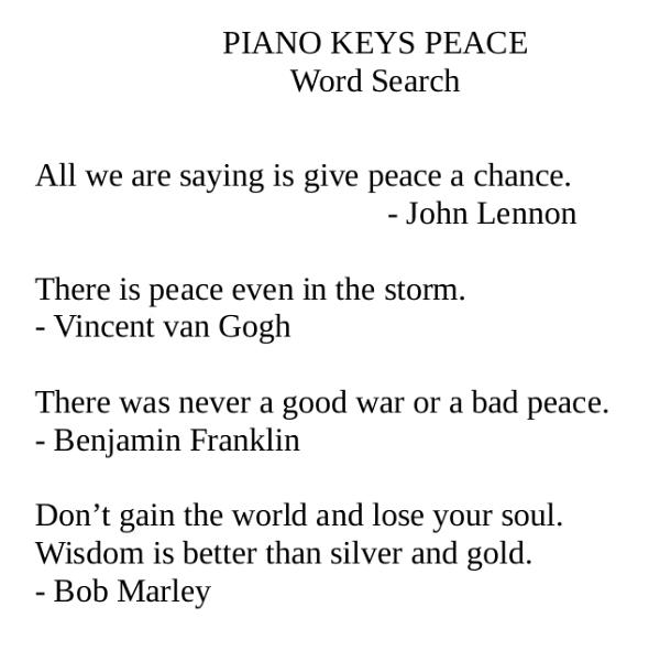 Piano Keys Peace (2024)