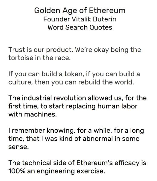 Golden Age of Ethereum (2022)