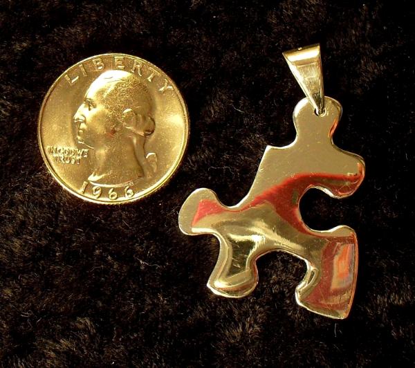 PUZZLE PIECE PENDANT (3M) 14kt GOLD