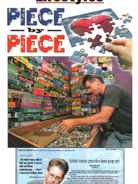 Piece By Piece puzzle mosaic article, Doug Powell