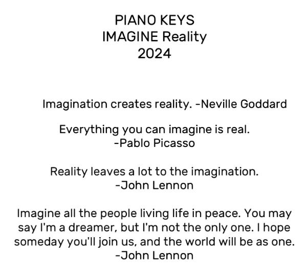 Piano Keys Imagine Reality Sold