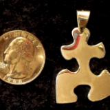 PUZZLE PIECE PENDANT (2F) 14kt GOLD