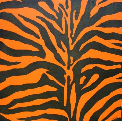 BLACK AND ORANGE ZEBRA