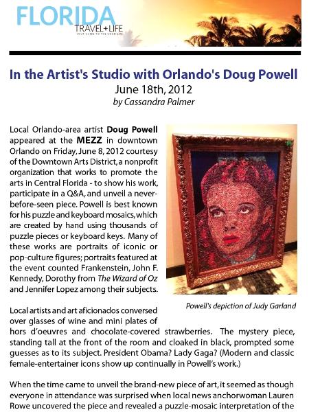 IN THE ARTIST'S STUDIO WITH ORLANDO'S DOUG POWELL