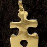 PUZZLE PIECE PENDANT (1F) 14kt GOLD