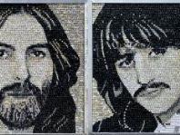 Mosaic Portraits Made with Jigsaw Puzzle Pieces, Computer Keys - Exhibiting Famous Iconic Portraits in Ripley's Museums 